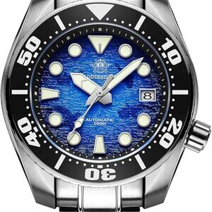 Men's Blue Deep Sea Diver Watch New Old Stock !!Bonus strap!!